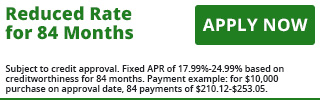 Fixed APR for 84 Months, 5 Interest Only Payments, 79 Principal Pmts